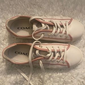 Coach C136 Pink Leather Sneaker